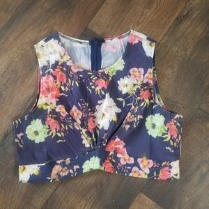 Floral dress crop top